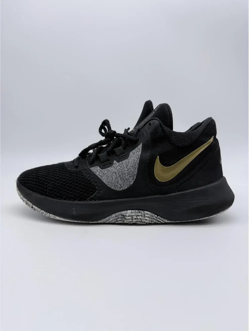 Nike Air Precision 2 'Black‎ Metallic Gold' Women's Basketball Shoe Size 8